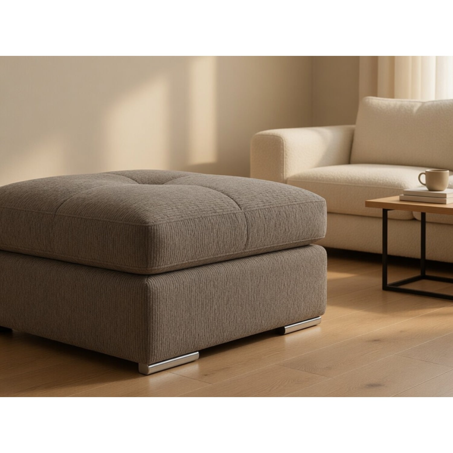 Naples Sofa Footstool in Mocha