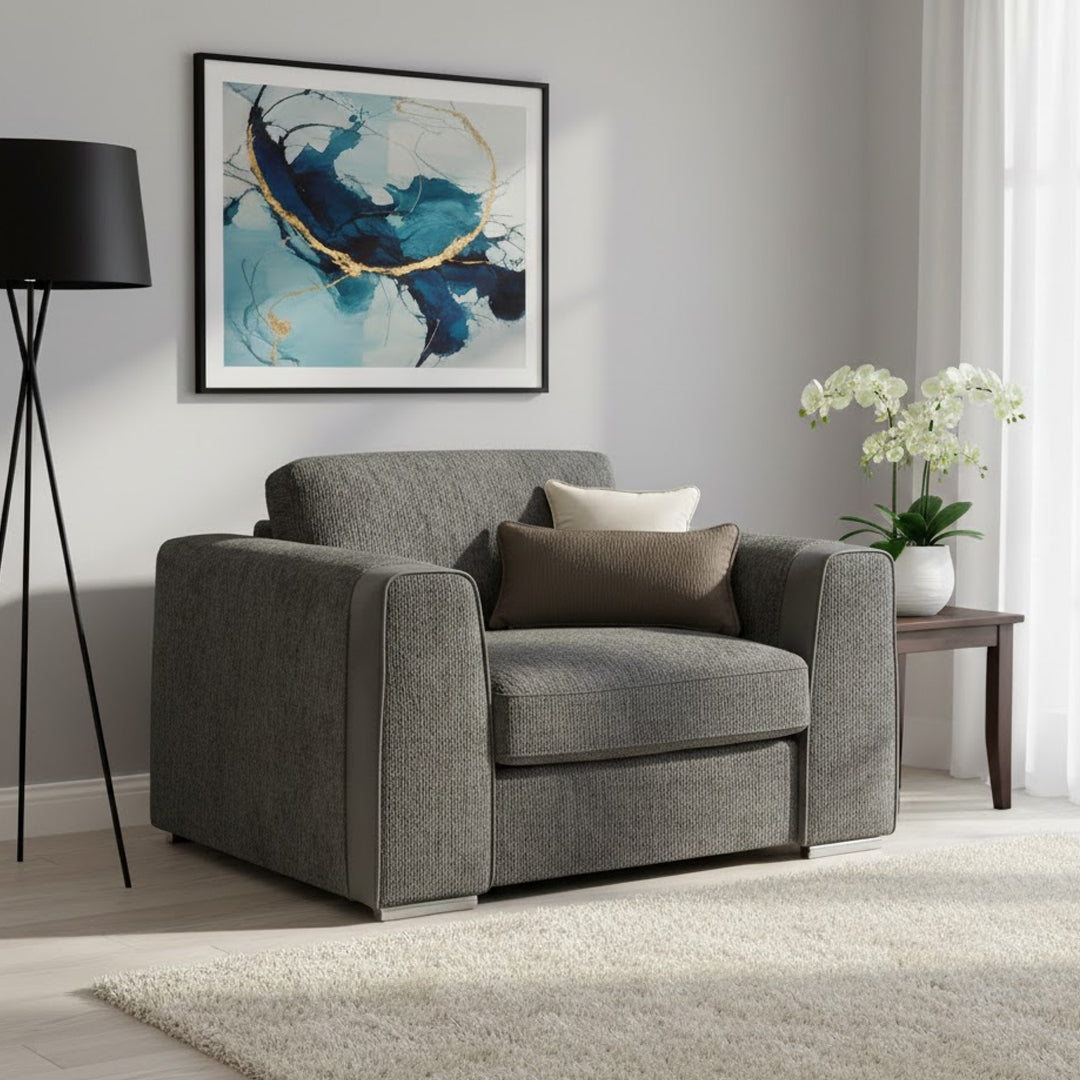 Naples Sofa Armchair In Grey
