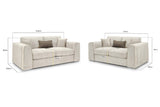 Naples Sofa  3+2 Set In Beige