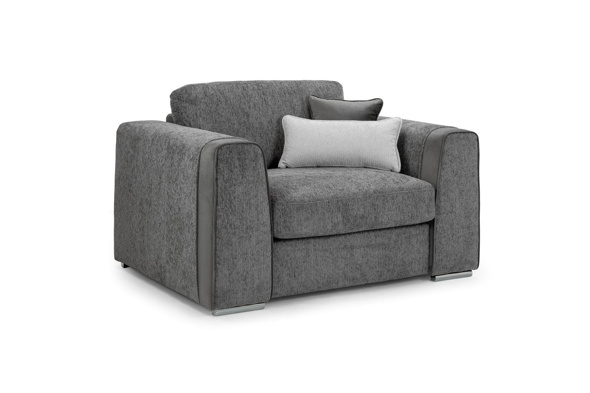 Naples Sofa 3+2+1 Set in Grey