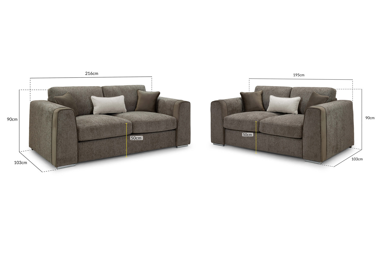 Naples Sofa 3+2 Set In Mocha