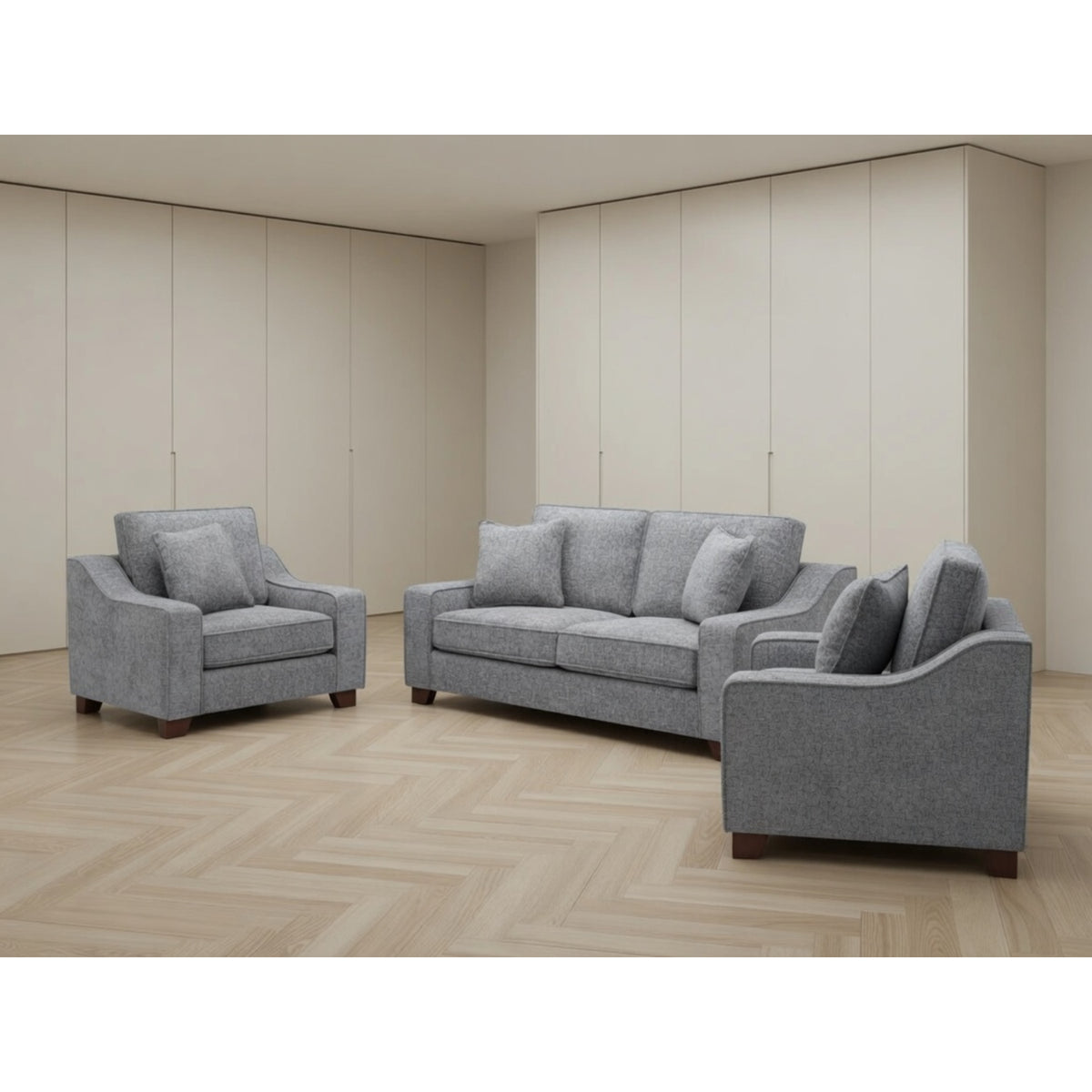 Nebraska 3+1+1 Set Sofa in Slate