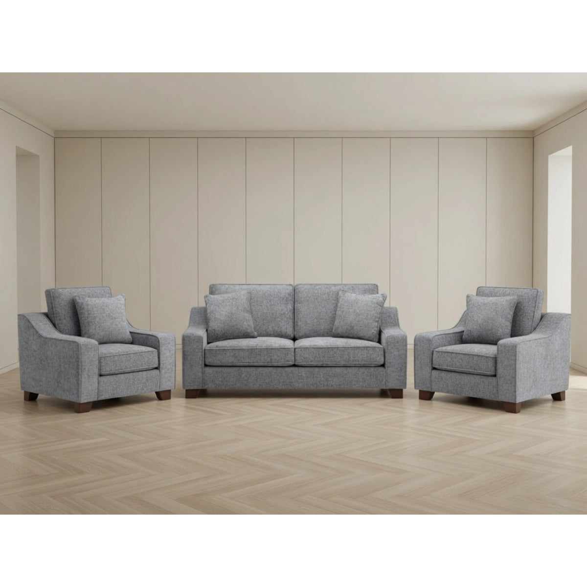 Nebraska 3+1+1 Set Sofa in Slate