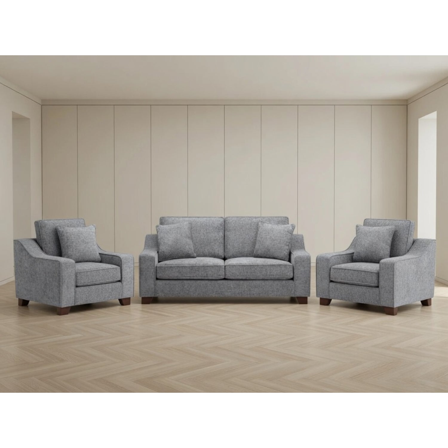 Nebraska 3+1+1 Set Sofa in Slate