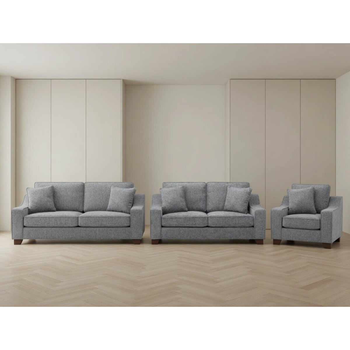 Nebraska 3+2+1 Set Sofa in Slate