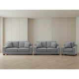 Nebraska 3+2+1 Set Sofa in Slate