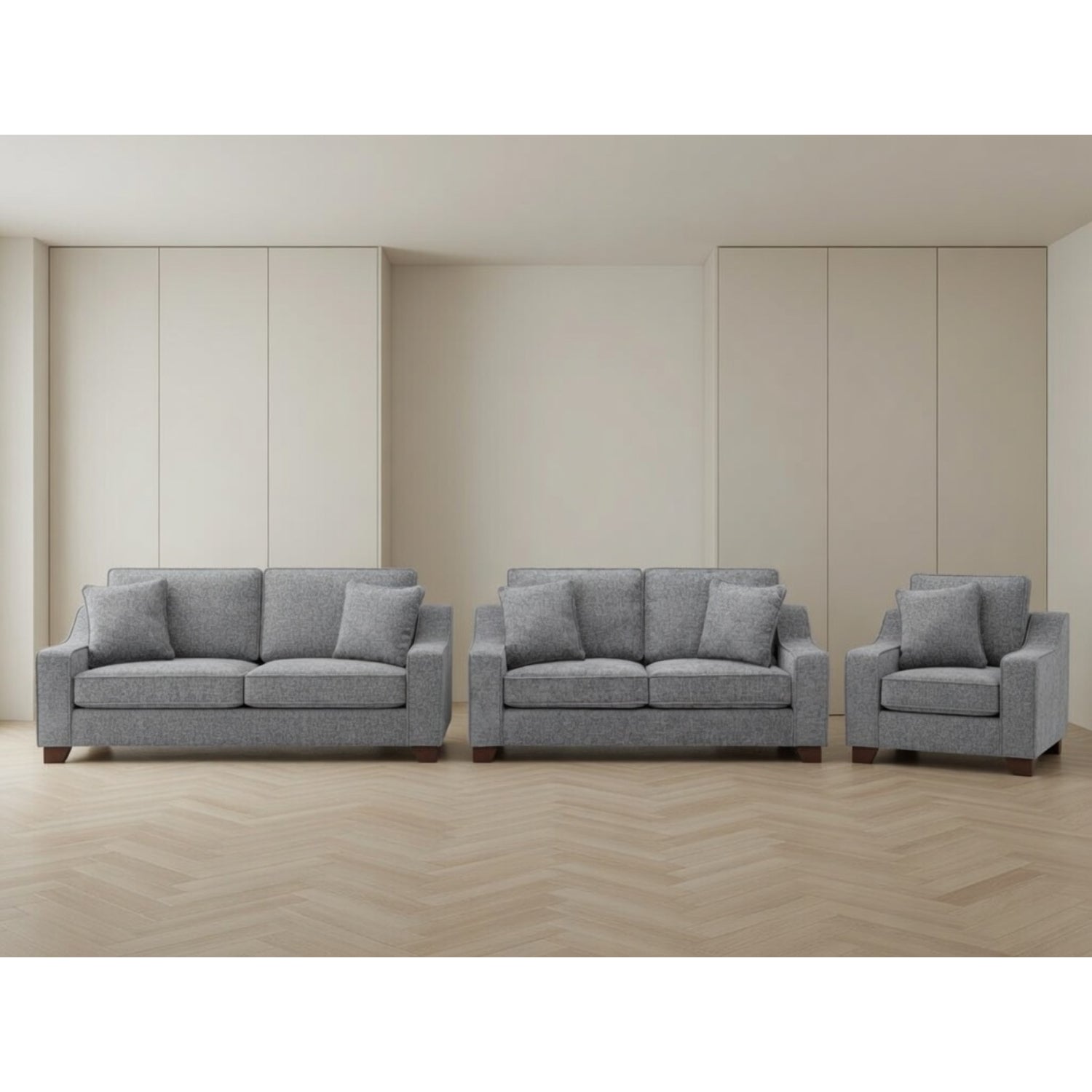 Nebraska 3+2+1 Set Sofa in Slate