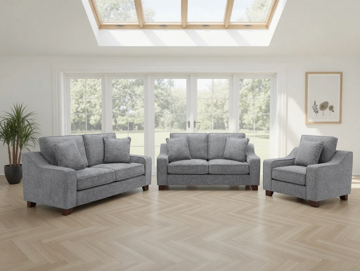 Nebraska 3+2+1 Set Sofa in Slate