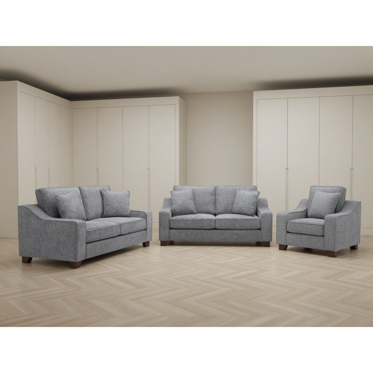 Nebraska 3+2+1 Set Sofa in Slate