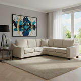 Nebraska Large Corner Sofa In Stone