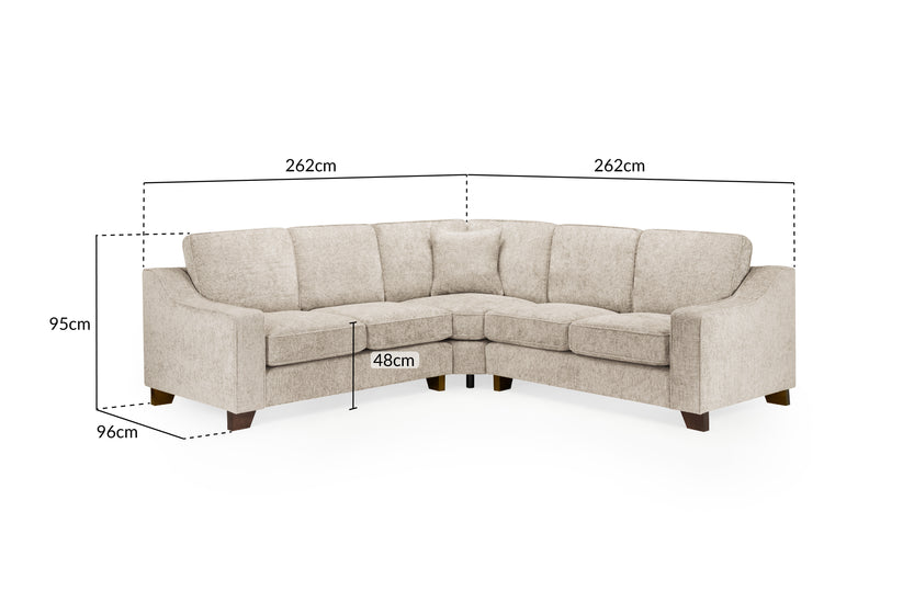Nebraska Large Corner Sofa In Stone