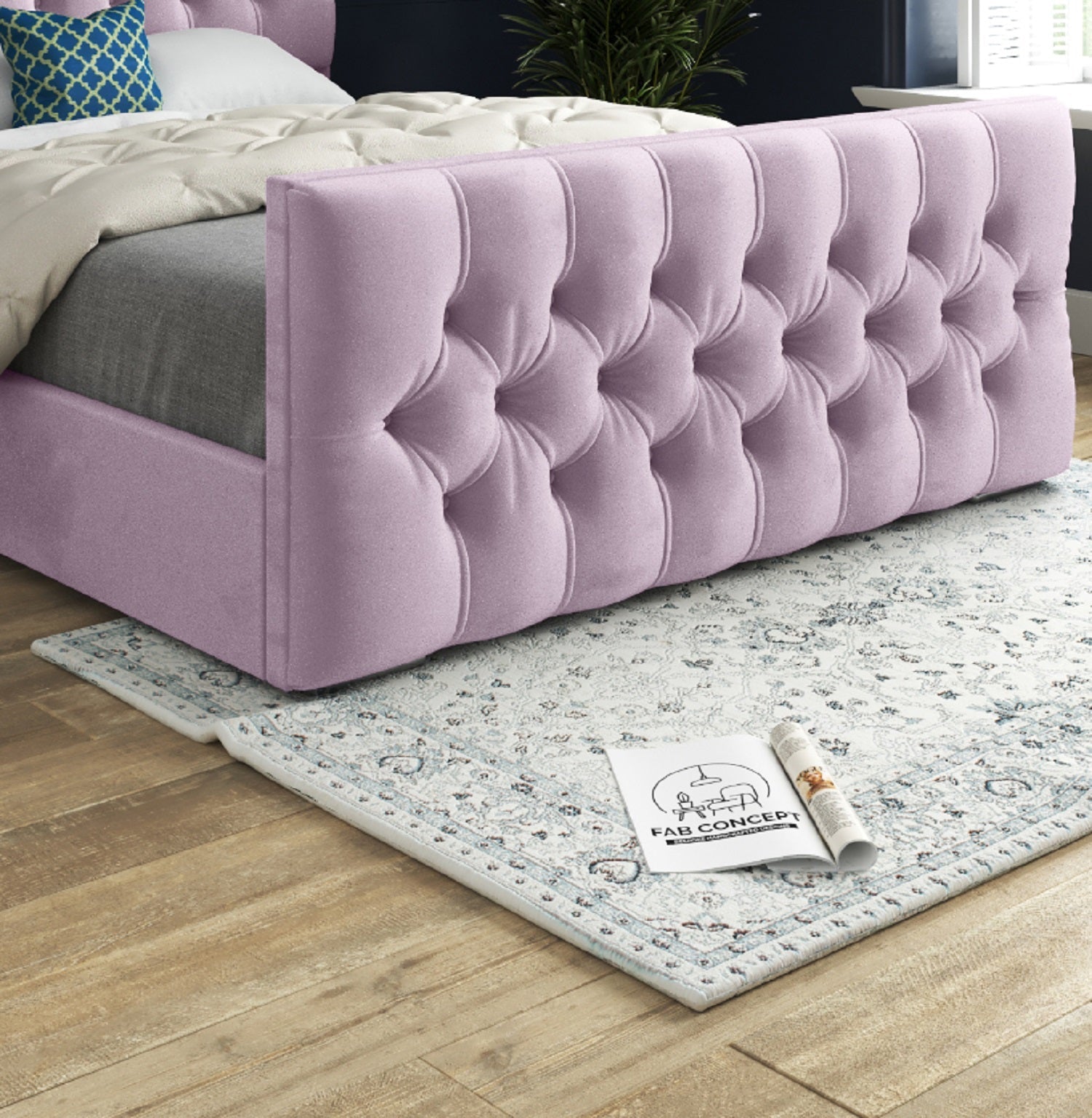 Novara Upholstered Soft Velvet Bed Frame