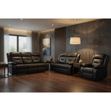 Novie Recliner 3+2+1 Set Sofa In Black