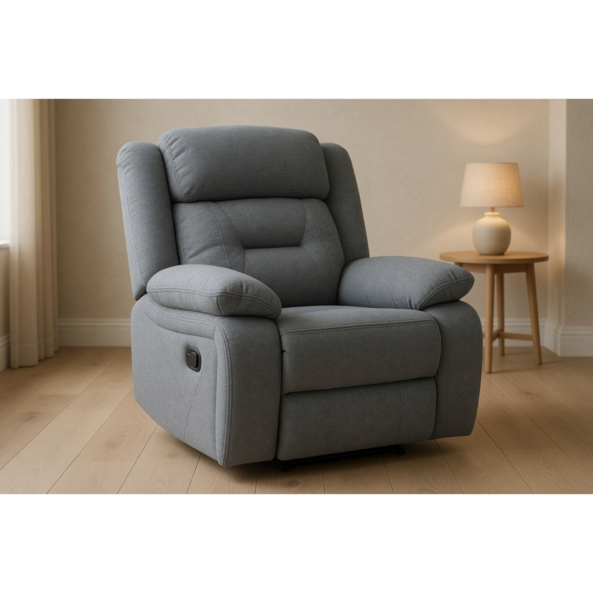 Novie Recliner Armchai Sofa in Grey