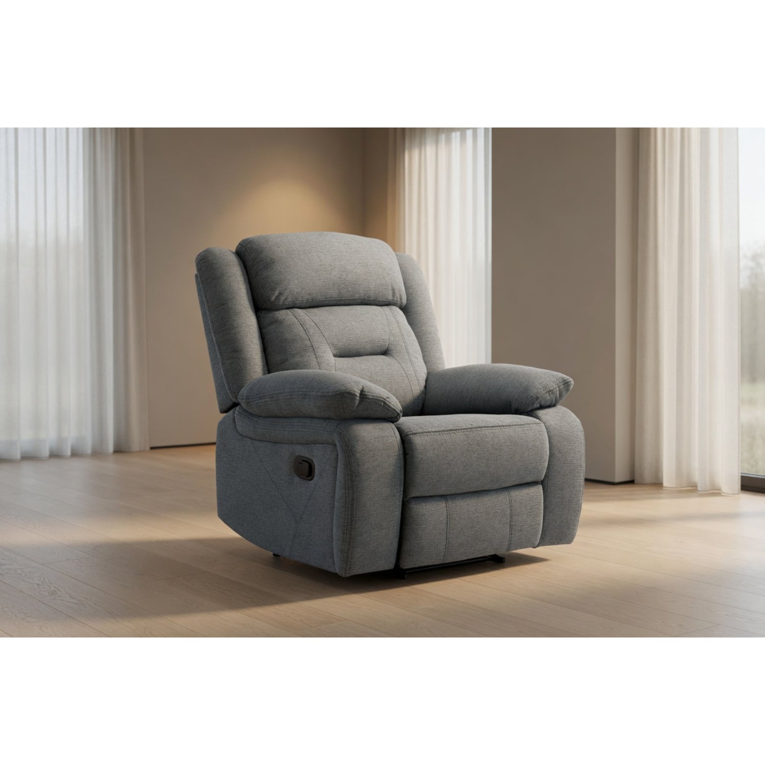Novie Recliner Armchai Sofa in Grey