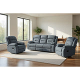 Novie Recliner 3+1+1 Set Sofa in Grey