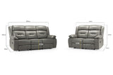 Novie Recliner 3+2 Set Sofa in Grey