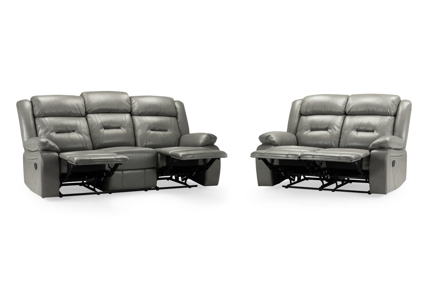 Novie Recliner 3+2 Set Sofa in Grey