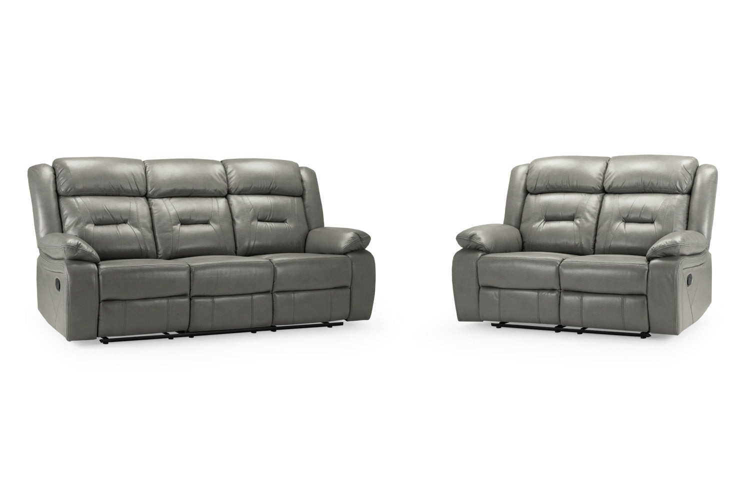 Novie Recliner 3+2 Set Sofa in Grey