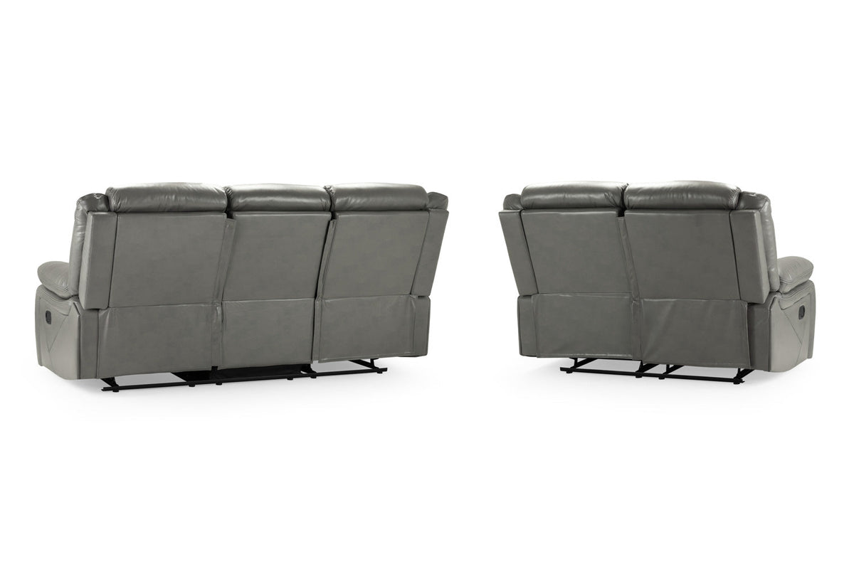 Novie Recliner 3+2 Set Sofa in Grey