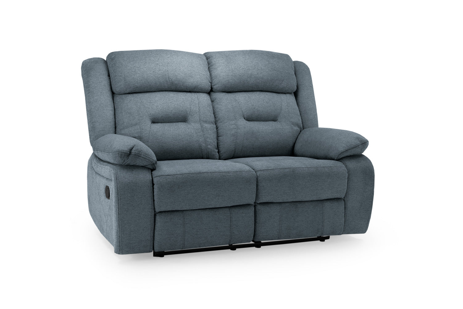 Novie Recliner 2 Seater Fabric Sofa in Grey