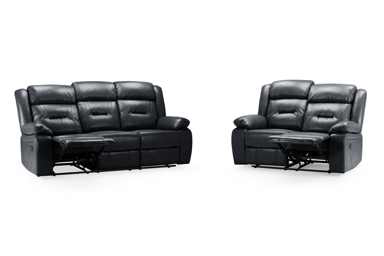 Novie Recliner 3+2 Set Sofa in Black