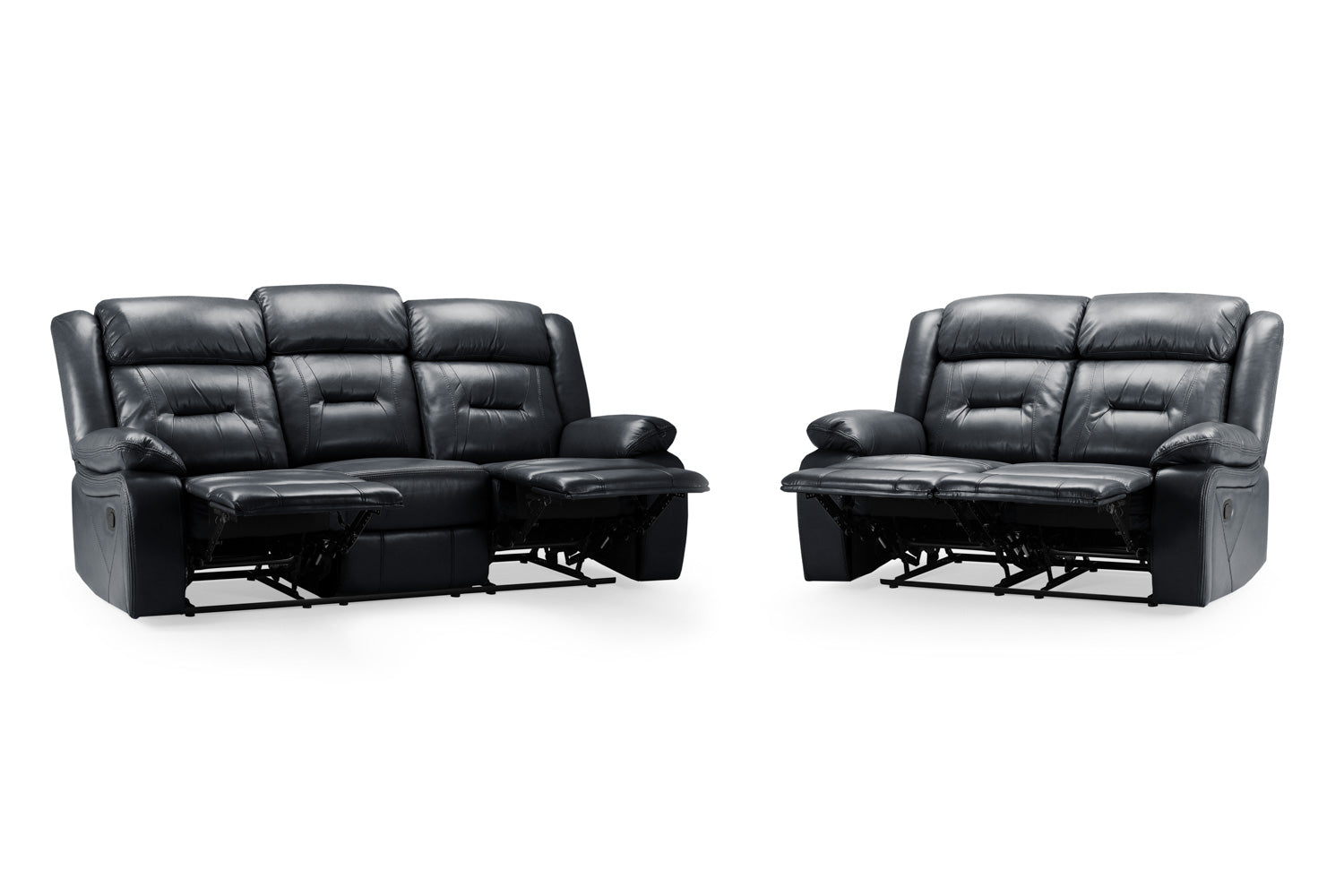 Novie Recliner 3+2 Set Sofa in Black