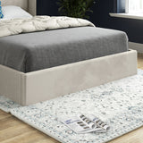Jacob Straight Winged Upholstered Soft Velvet Designer Bed Frame