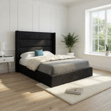Jacob Straight Winged Upholstered Soft Velvet Designer Bed Frame