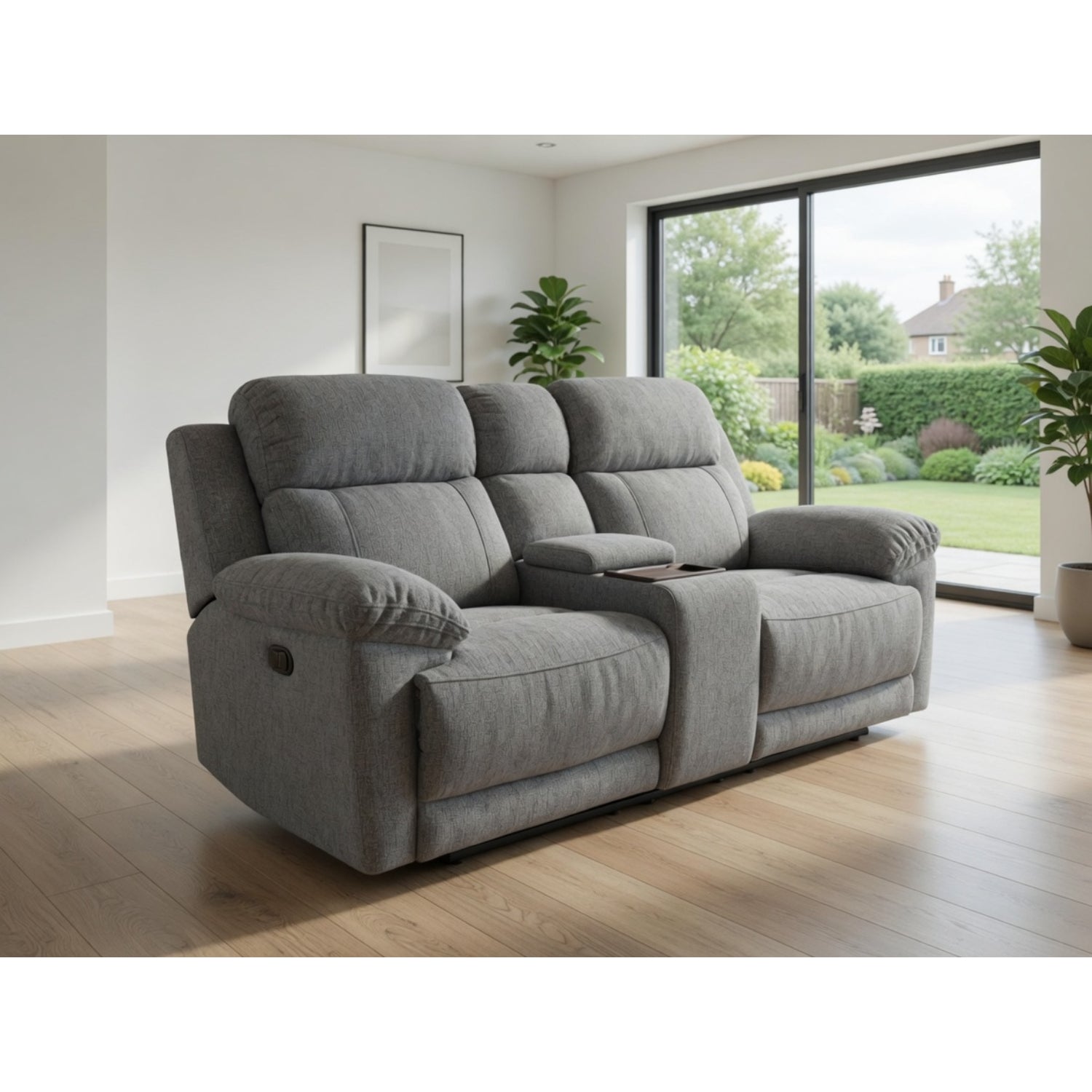 Owen Electric Recliner Sofa 2 Seater in Grey