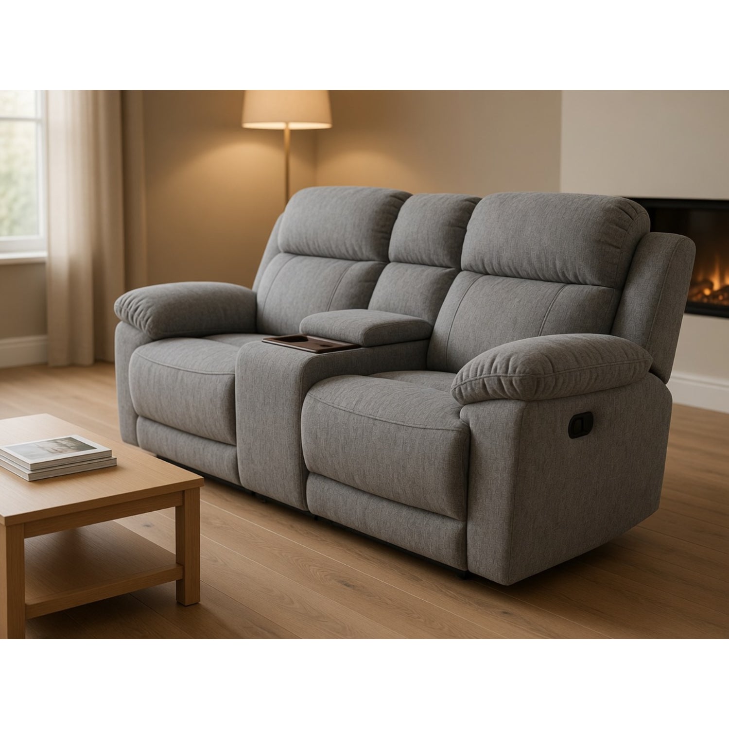 Owen Electric Recliner Sofa 2 Seater in Grey