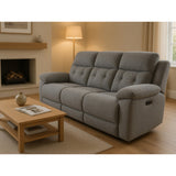 Owen Electric Recliner Sofa 3 Seater in Grey