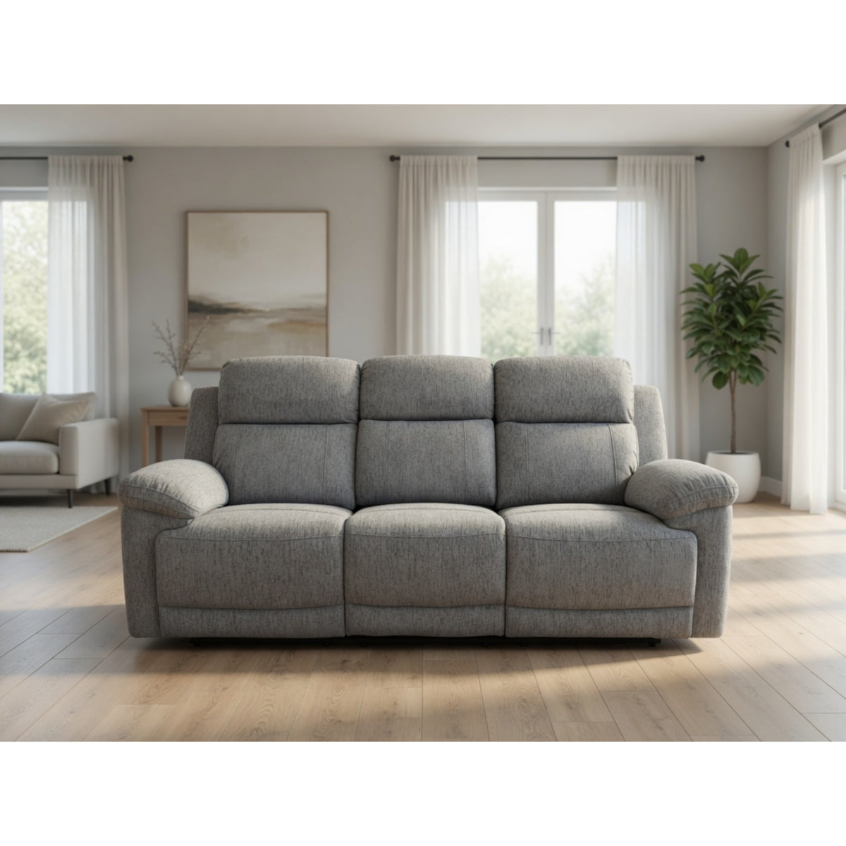 Owen Electric Recliner Sofa 3 Seater in Grey