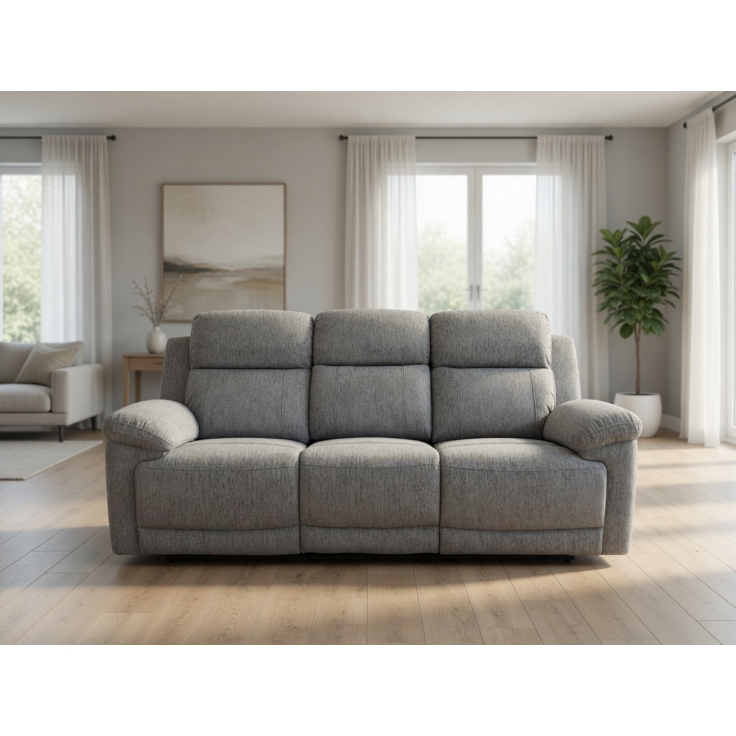Owen Electric Recliner Sofa 3 Seater in Grey
