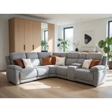 Owen Electric Recliner Sofa Large Corner in Grey