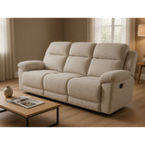 Owen Electric Recliner sofa 3 Seater in Beige