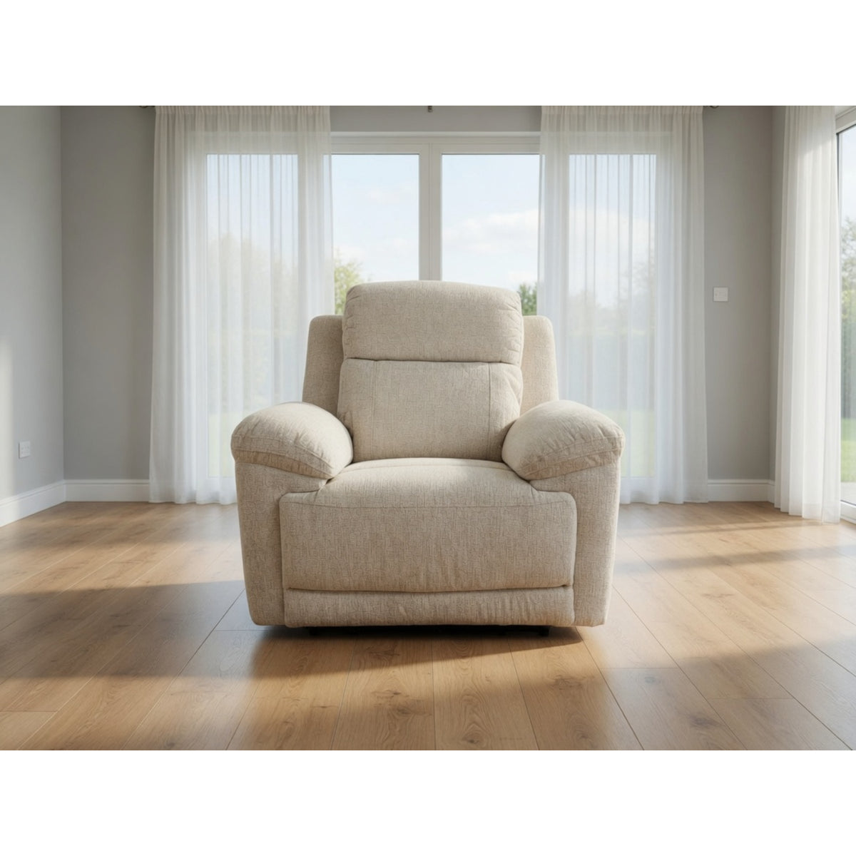 Owen Electrict Recliner Sofa Armchair in Beige