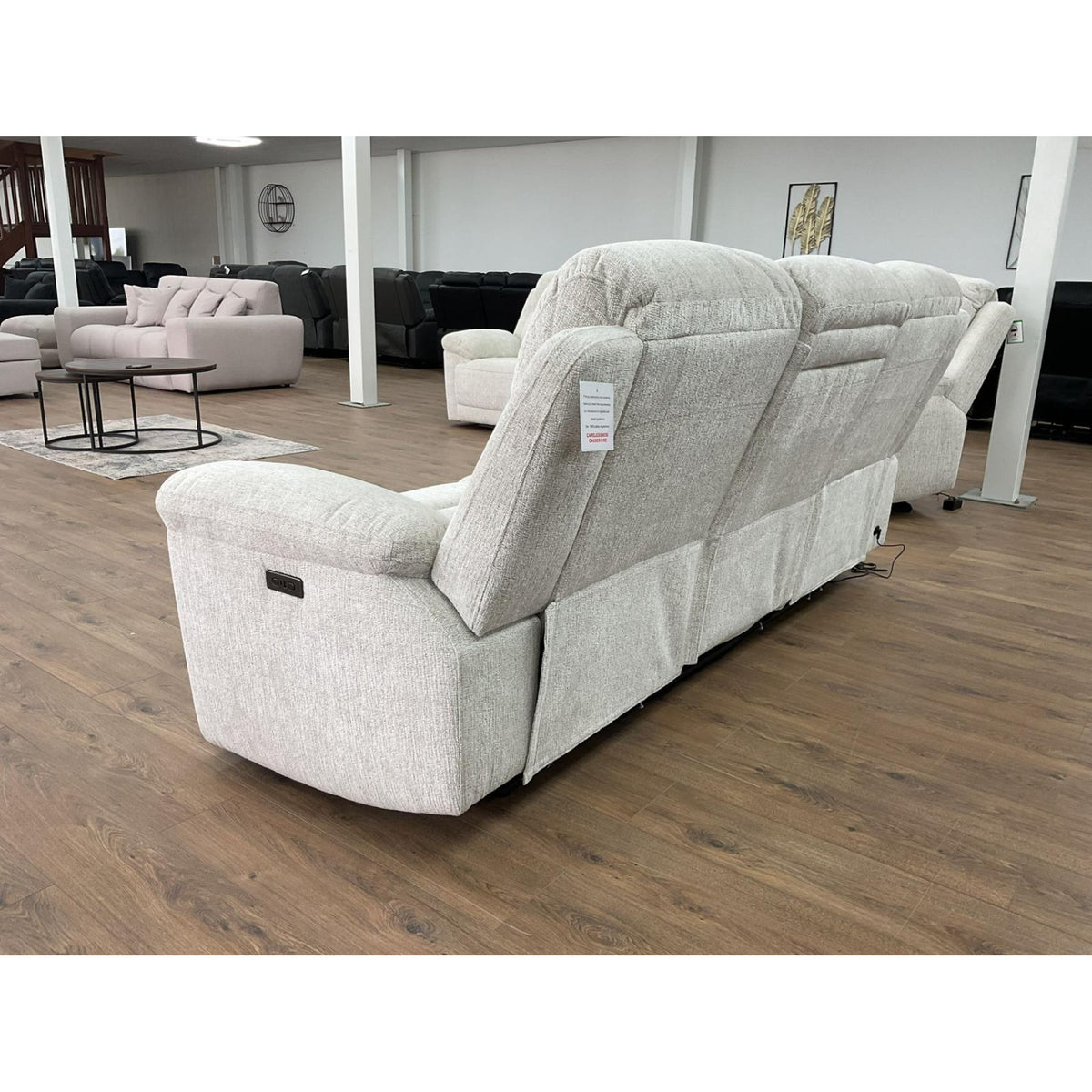 Owen Electric Recliner sofa 3 Seater in Beige