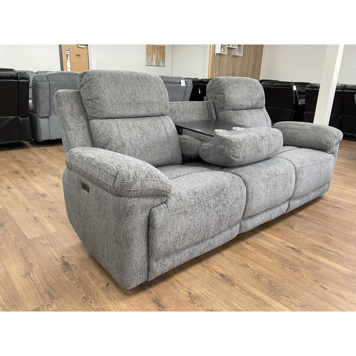 Owen Electric Recliner Sofa 3 Seater in Grey