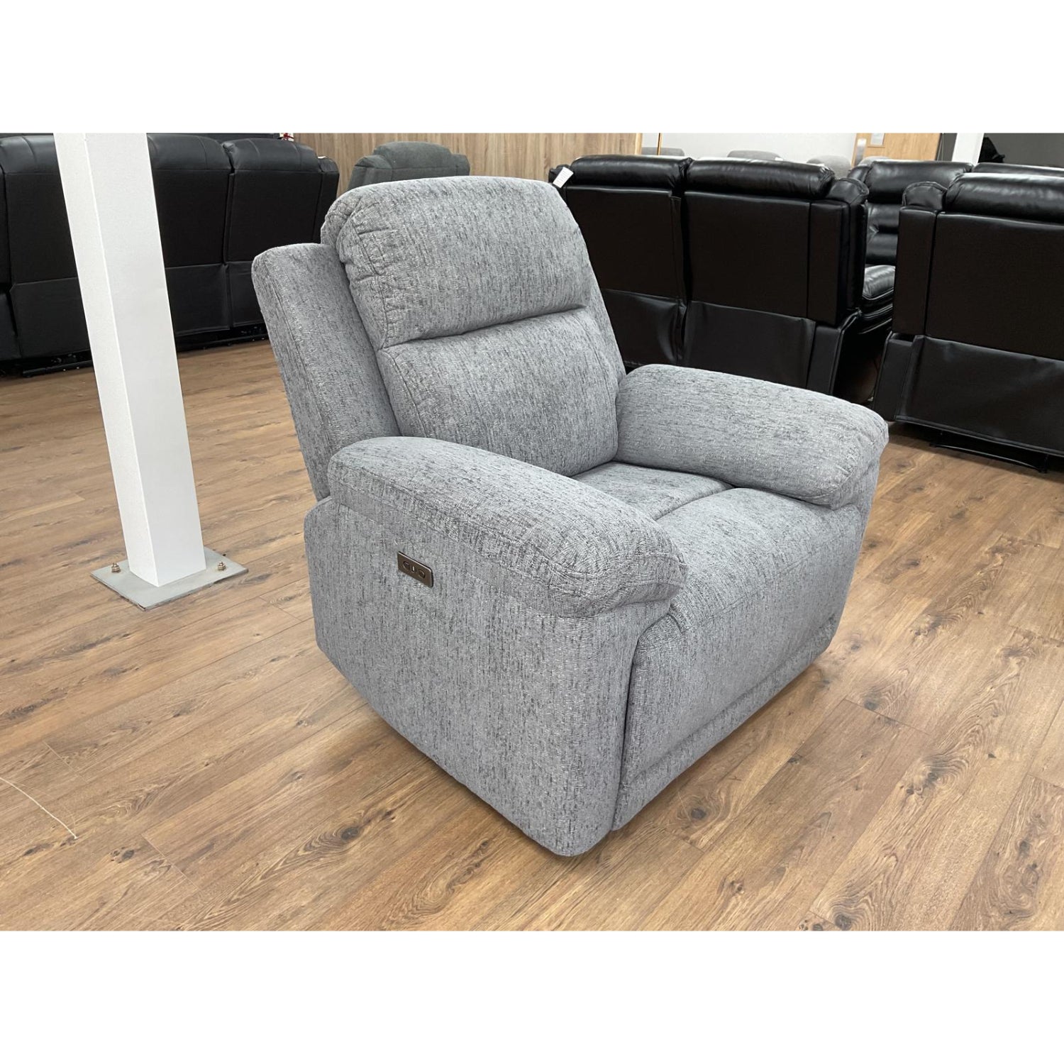 Owen Electric Recliner Sofa Armchair in Grey