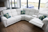 Owen Electric Recliner Sofa Large Corner in Beige