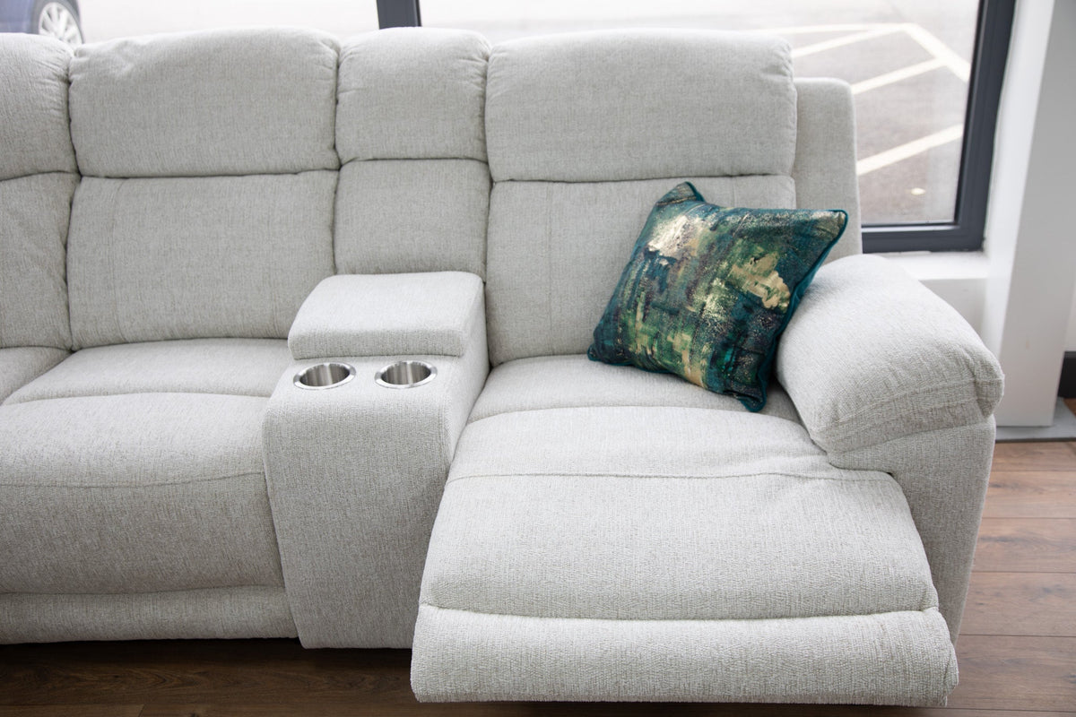 Owen Electric Recliner Sofa Large Corner in Beige