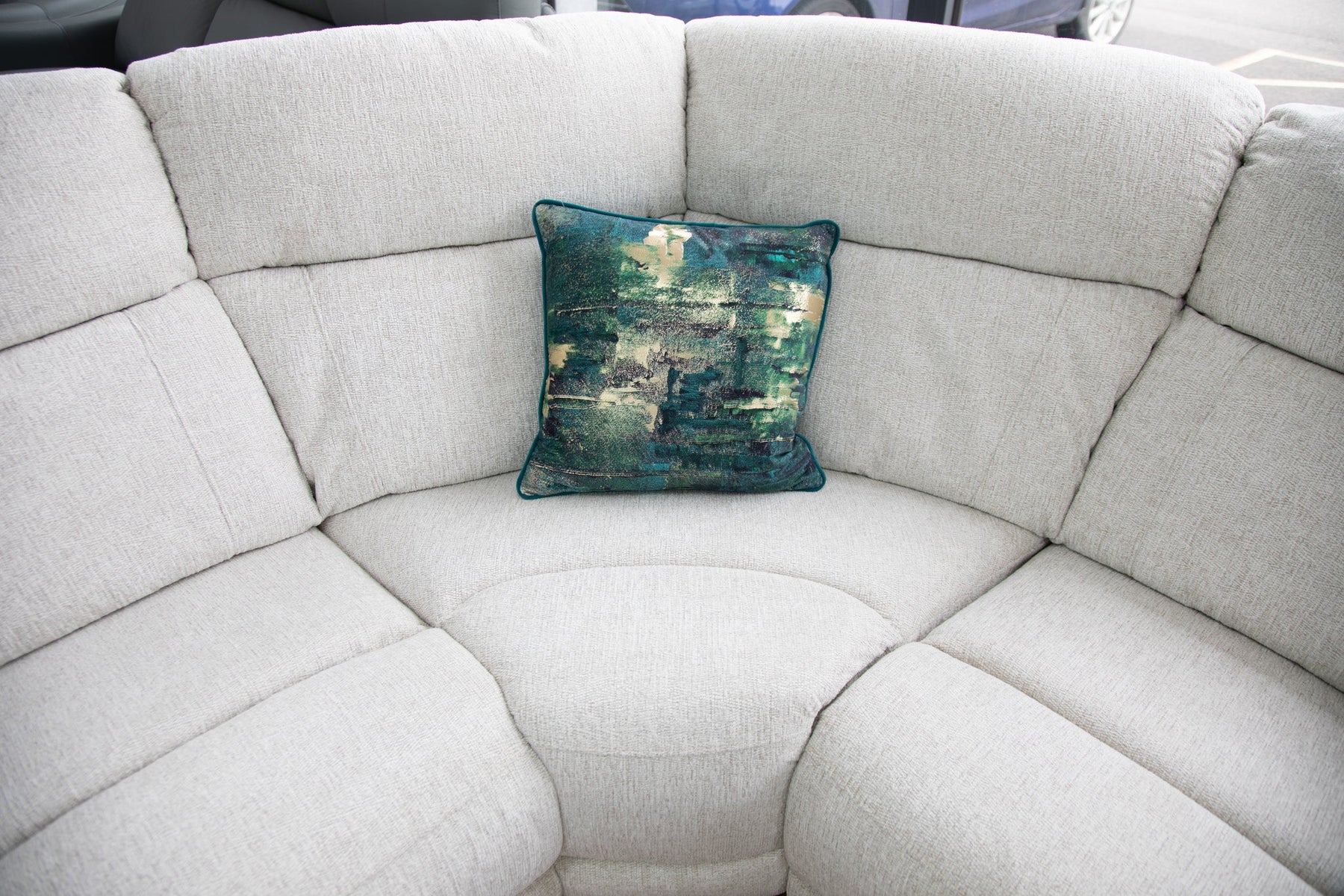 Owen Electric Recliner Sofa Large Corner in Beige