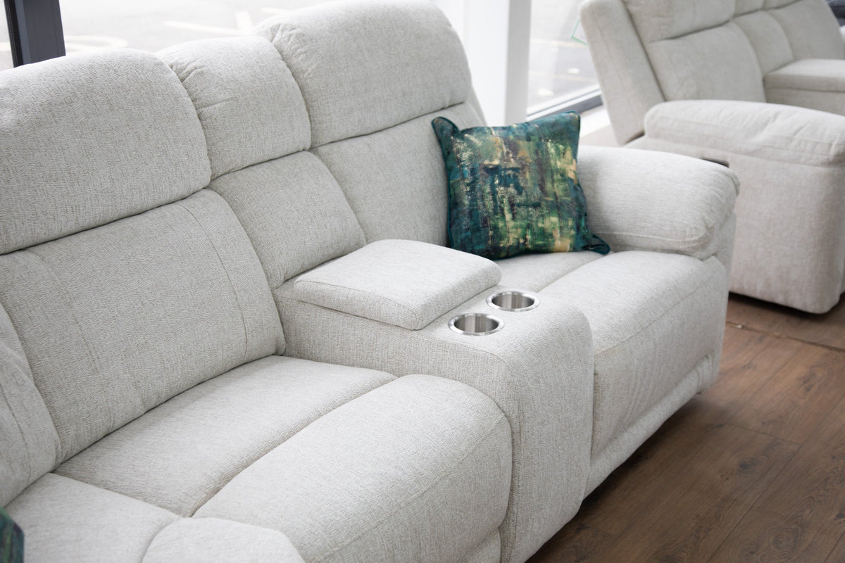 Owen Electric Recliner Sofa Large Corner in Beige