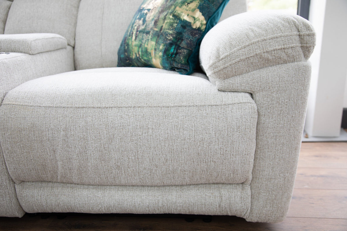 Owen Electric Recliner Sofa Large Corner in Beige