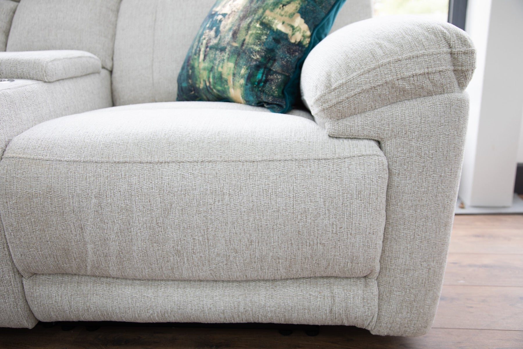 Owen Electric Recliner Sofa Large Corner in Beige