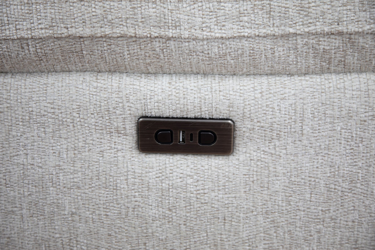 Owen Electric Recliner Sofa Large Corner in Beige