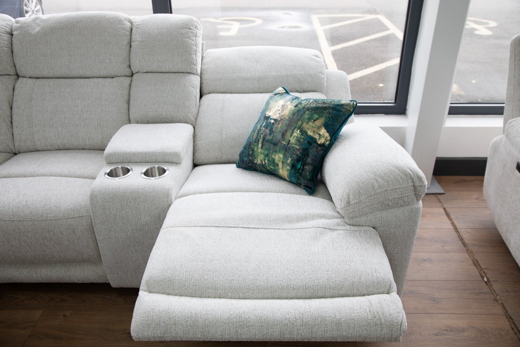 Owen Electric Recliner Sofa Large Corner in Beige