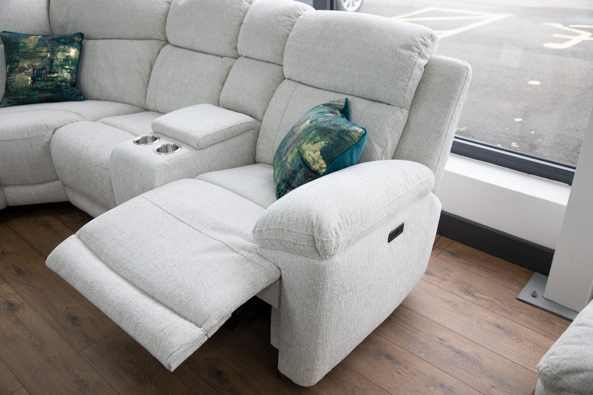 Owen Electric Recliner Sofa Large Corner in Beige