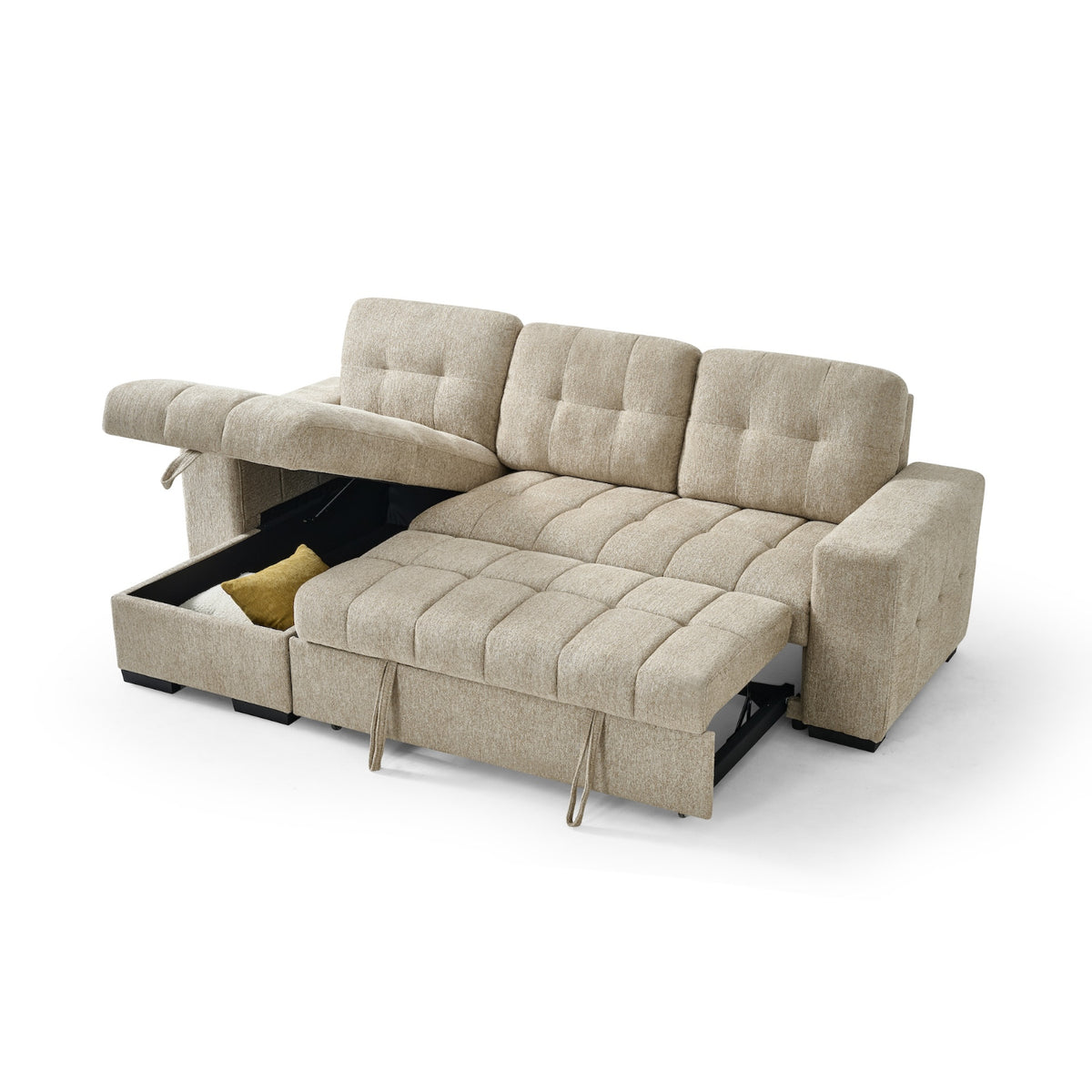Palermo Universal Corner Sofabed In Beige